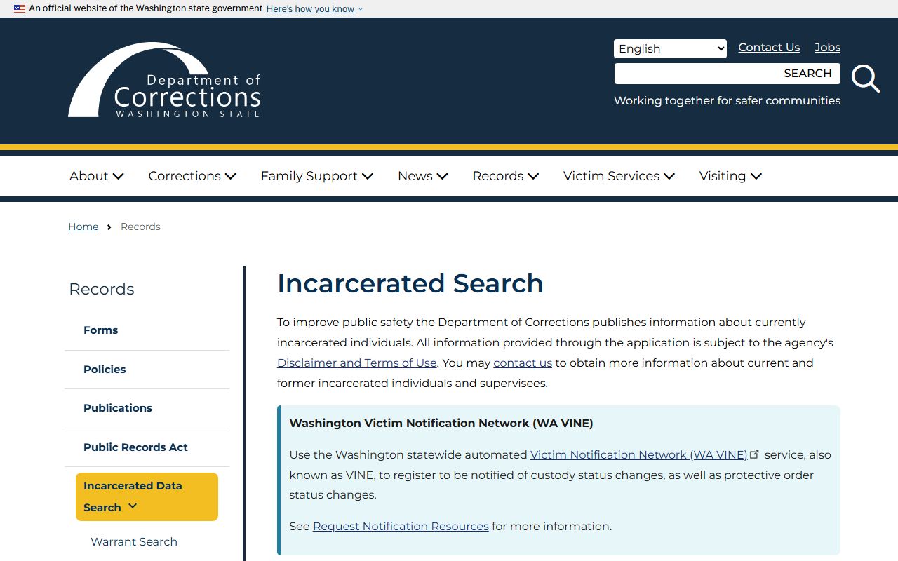 Clark County released inmates Washington Department of Corrections inmate search